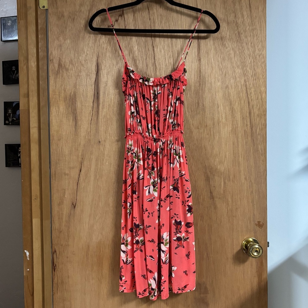 FREE PEOPLE INTIMATELY Floral DRESS! Lightweight Strappy Summer Bohemian Girly